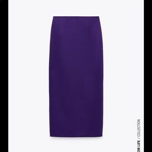 Zara pencil skirt, open back slit, size XS